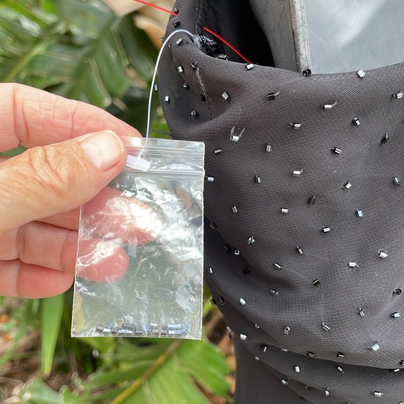 vintage Chelsea, Knights, Elegant Black slip, dress Evening Gown - Picture 6 of 10